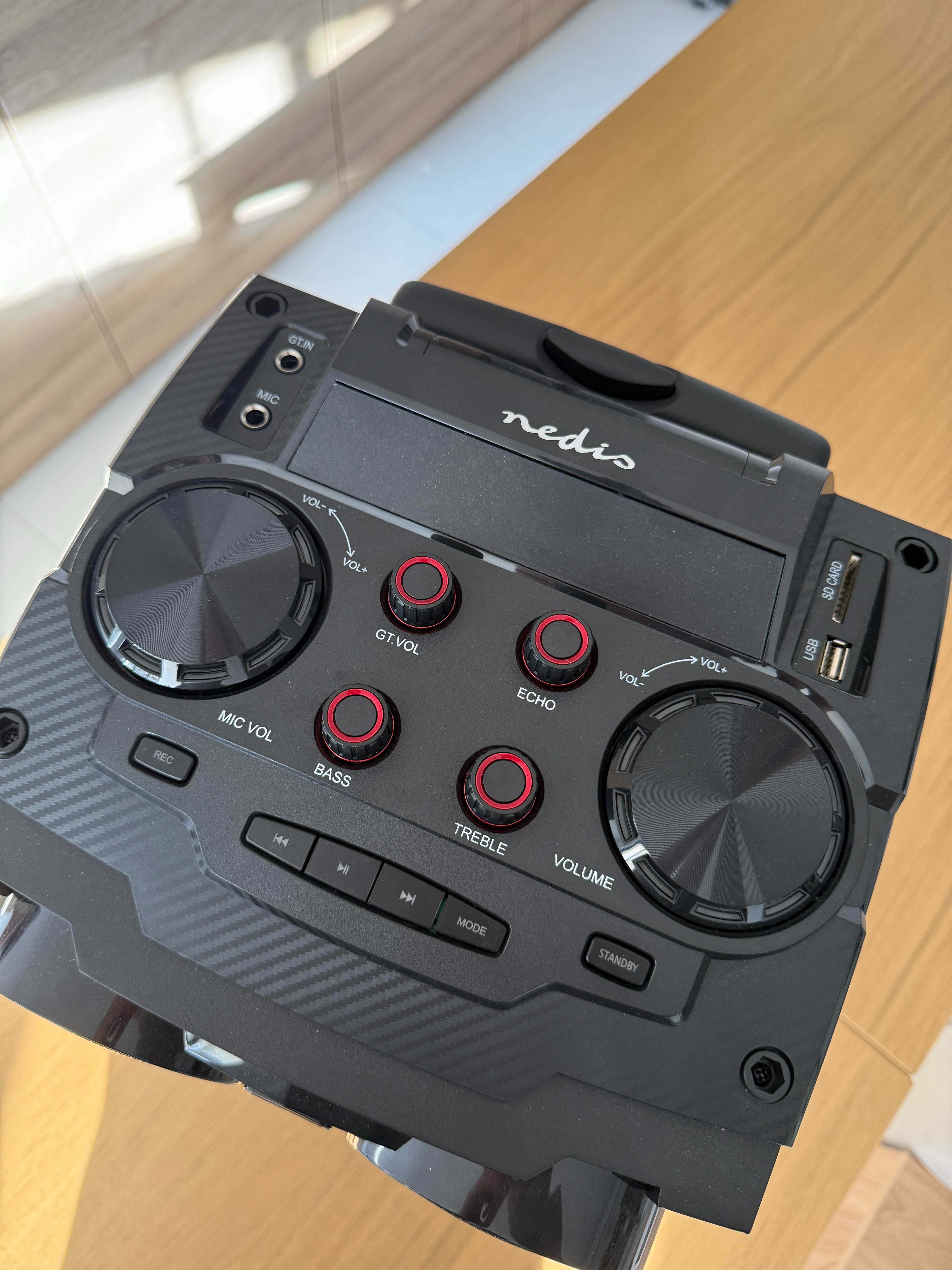 Coluna Portátil Bluetooth para Festas Nedis - 120W com Luzes LED