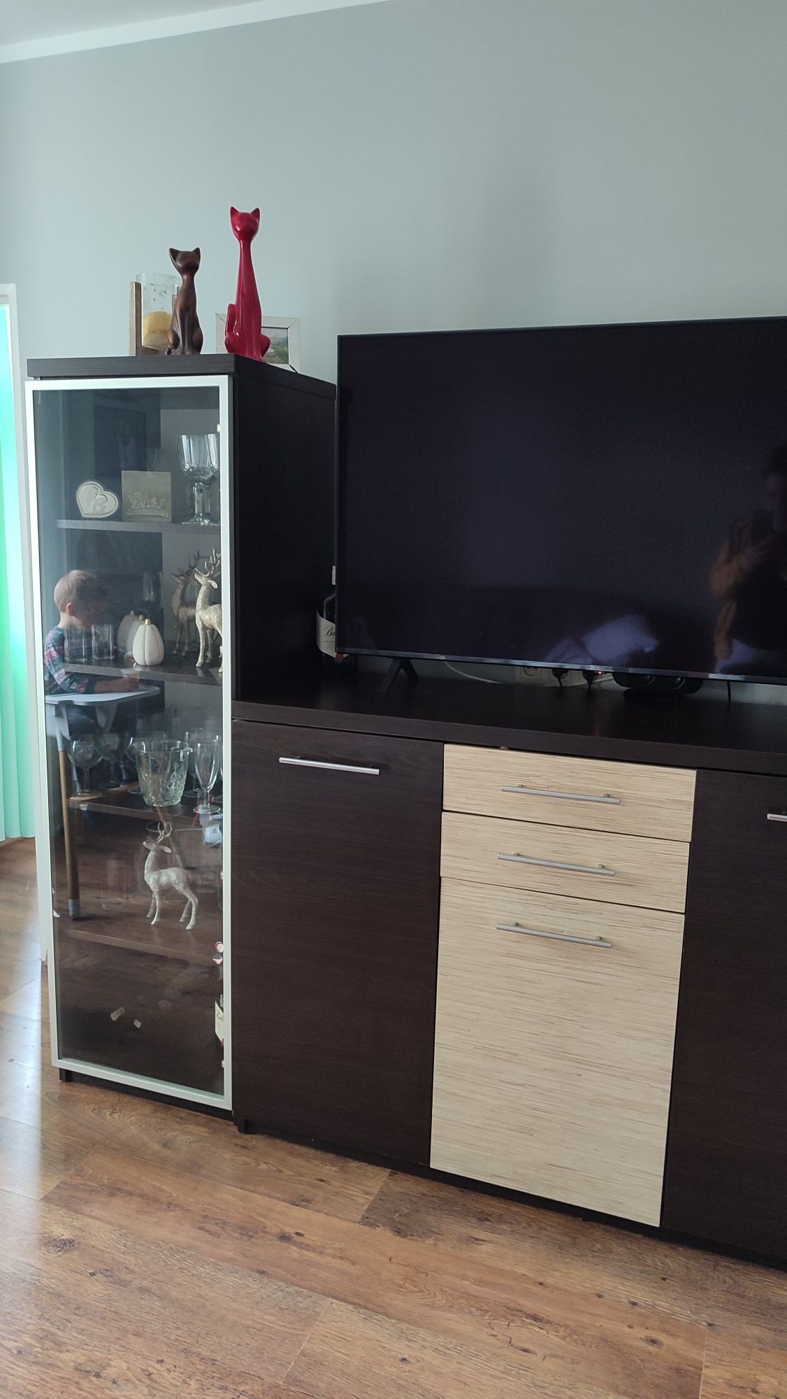 Meble Zestaw mebli do salonu meblościanka komoda witryna