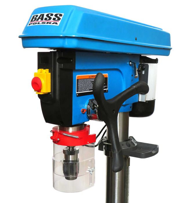 BASS POLSKA Wiertarka Stołowa Kolumnowa 1500w 400v Imadło 6" BP5284