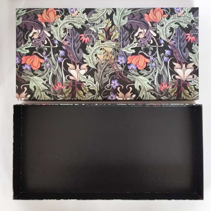 Pudełko ozdobne na prezent dekoracyjne z pokrywką box Kwiaty karton