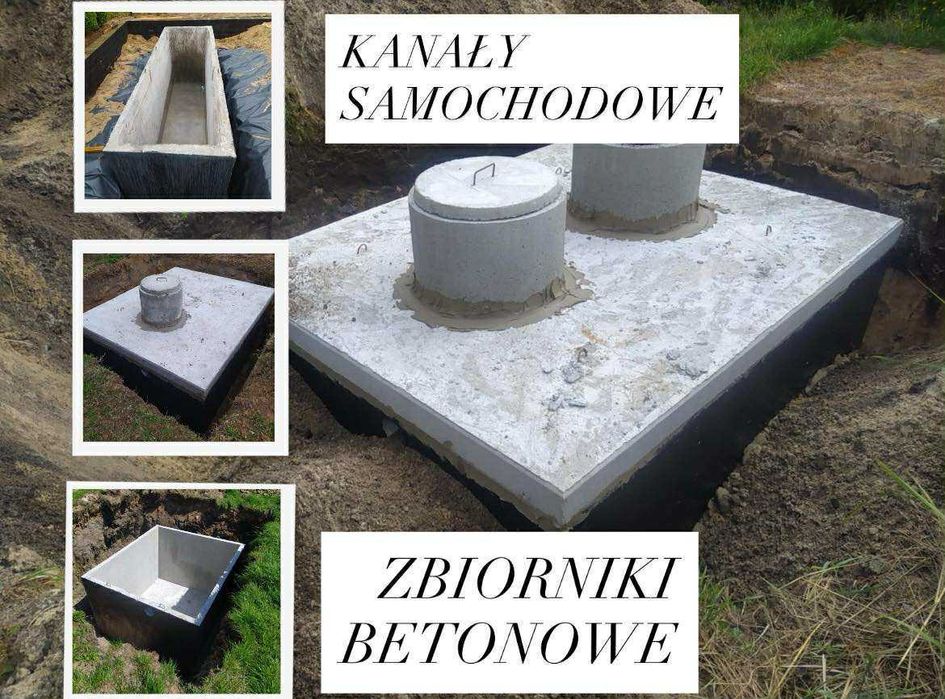 Zbiornik Betonowy Szambo Betonowe Szamba Kanał Samochodowy