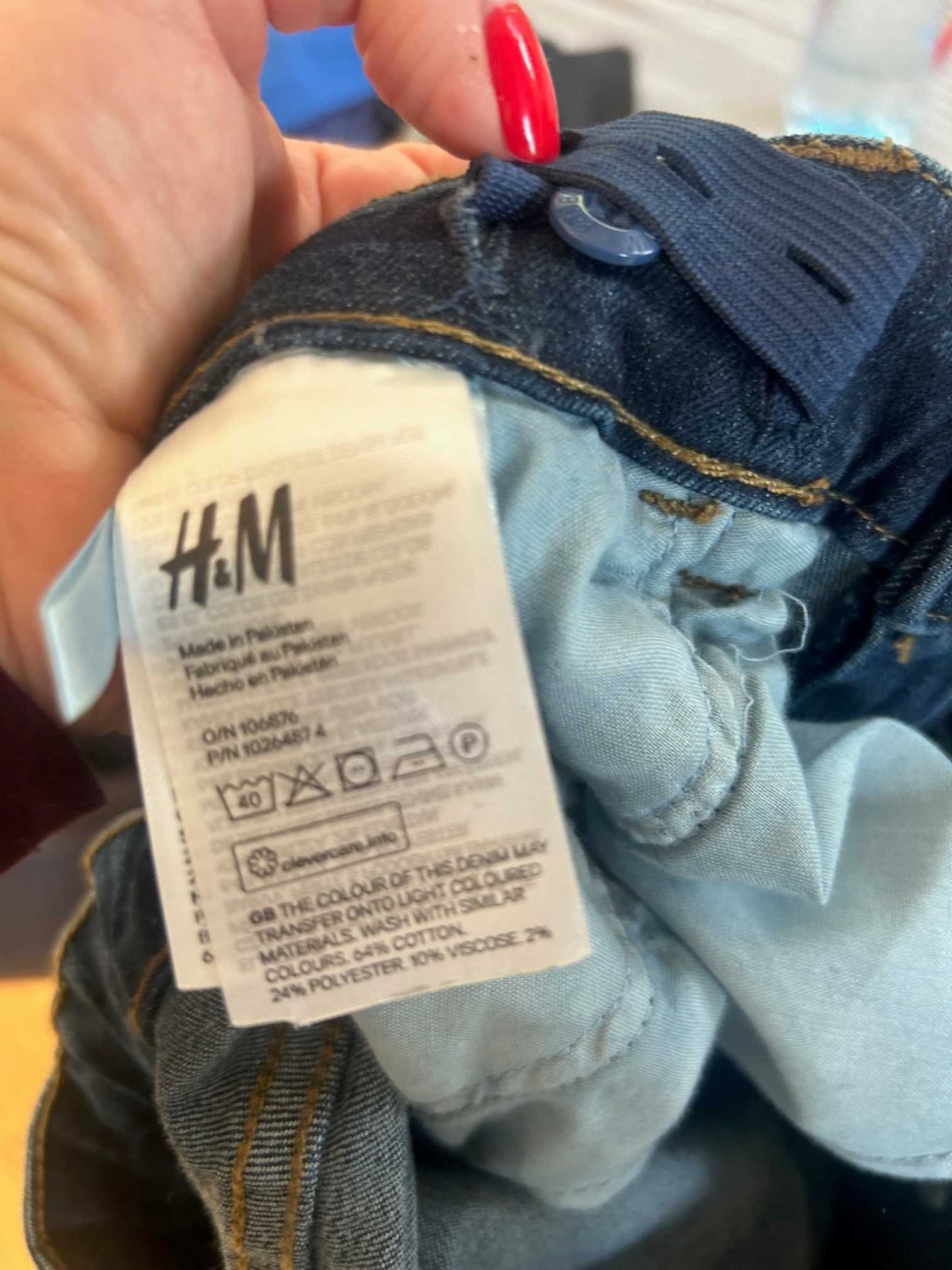 jeansy H&M slim fit&denim 152cm, 11-12 lat, stan idealny