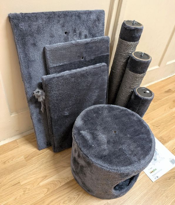 Erebus Drapak dla Kota Ciemnoszary 58x38x103,5cm ŚREDNIEJ WIELKOŚCI