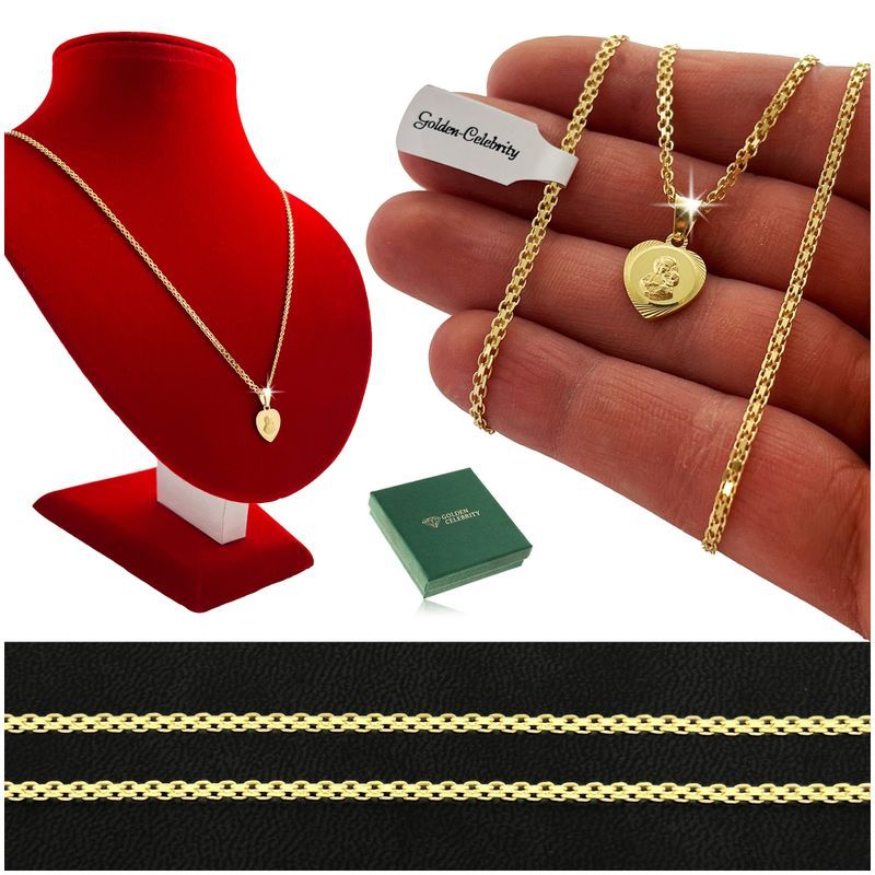 Elegancki Damski Naszyjnik + Zawieszka Medalik 925/585 Prezent Dla Nie