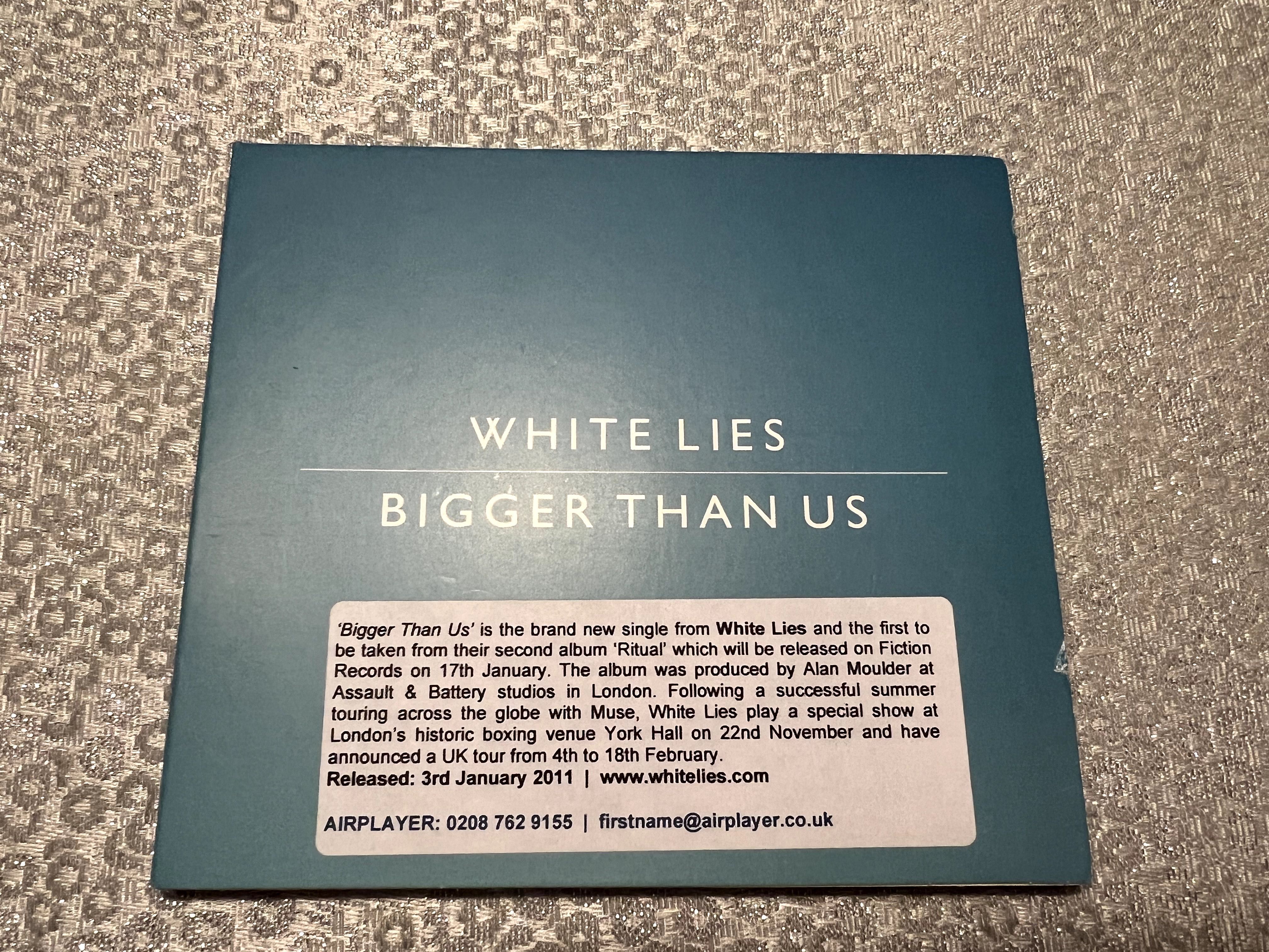 White Lies Unfinished Business vinyl 7" autografy + promo CD gratis