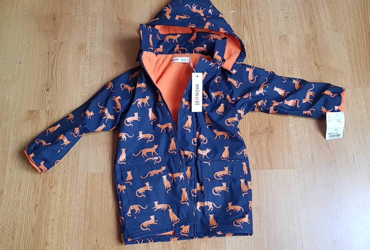 Kurtka softshell miniotti tygrysy 110/116 nowa z metka