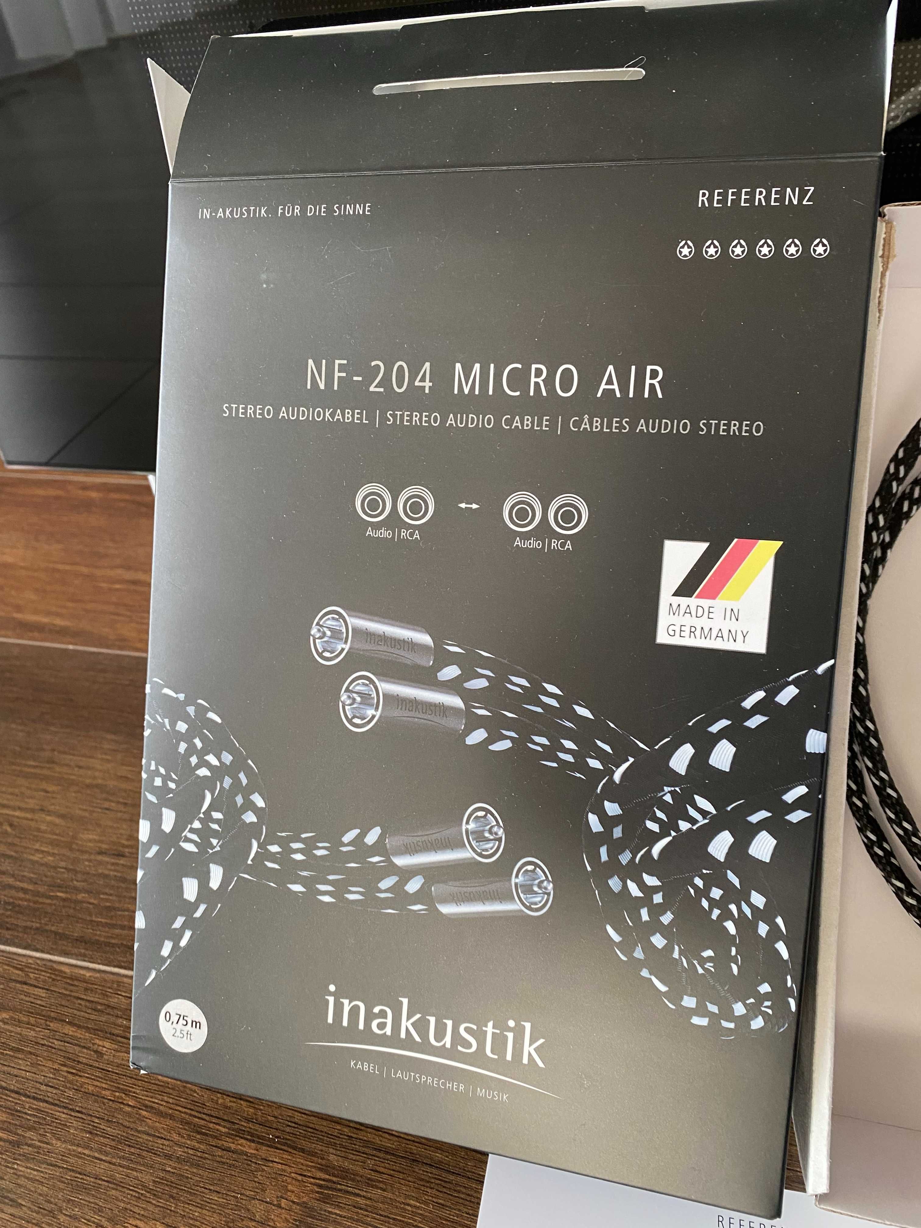 IN-AKUSTIK NF-204 Micro air RCA 2x0,75 m używane