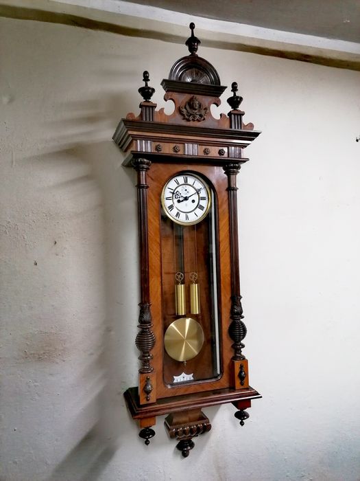 Duży GUSTAV BECKER wiszący linkowy oryginalny z 1897 r.