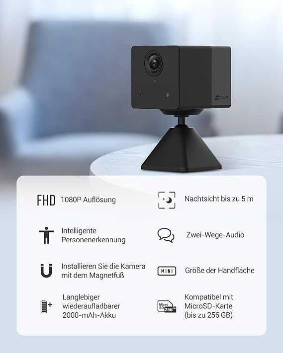 Kamera wewnętrzna bezprzewodowa akumulatorowa Wi-Fi EZVIZ CS-BC2