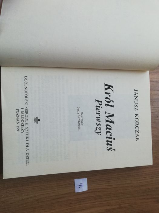 Książka Król Maciuś Pierwszy.