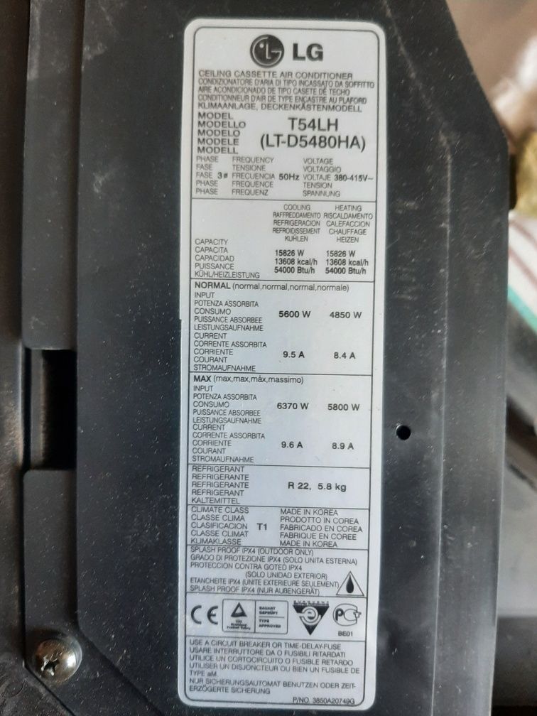Кондиціонер LG T54LH касета внутрішній блок