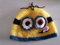 Czapka dziecięca Minionki, szydełko