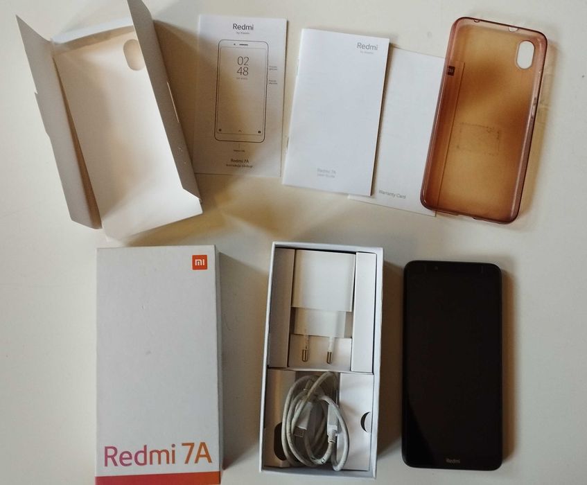 Telefon Xiaomi Redmi 7A uszkodzony box etui szkła