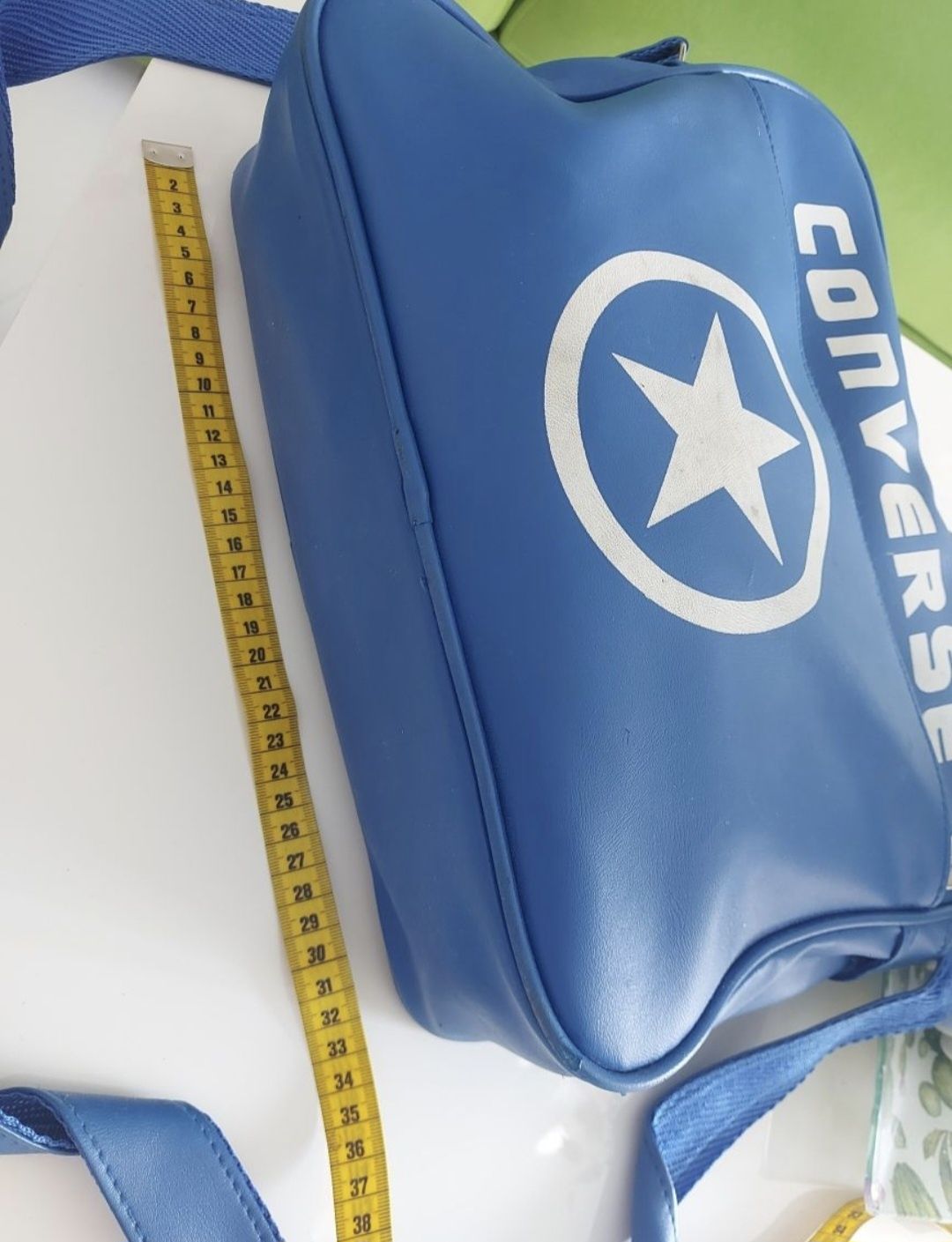 Converse torba A4 na ramię torebka niebieska do szkoły na codzień