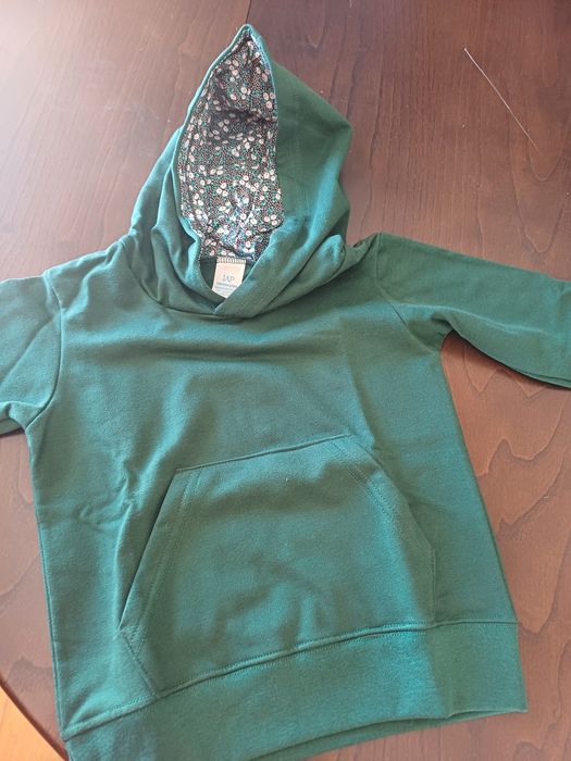 sweatshirt  verde menina com forro