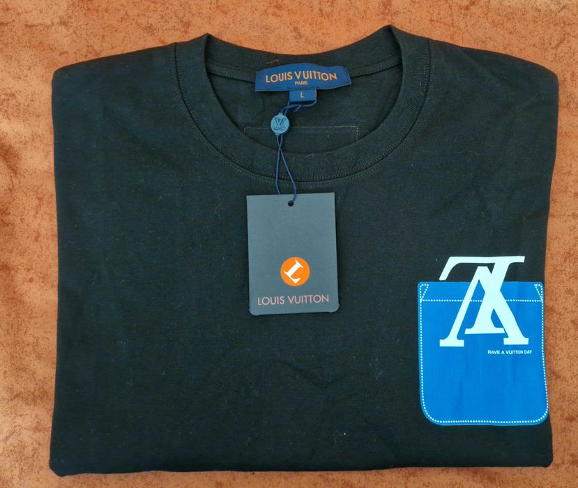 T-shirt Louis Vuitton Preta - Nova, Tamanho L