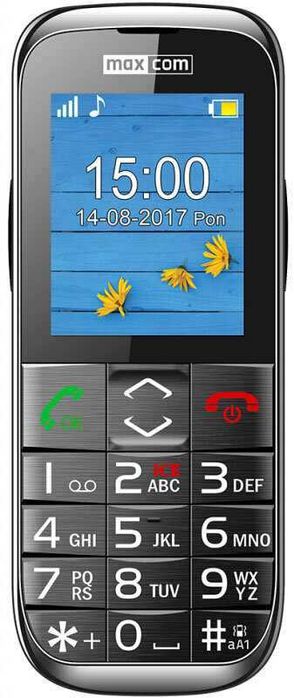 Telefon dla Seniora MaxCom 720B NOWY, Zaplombowany kartonik