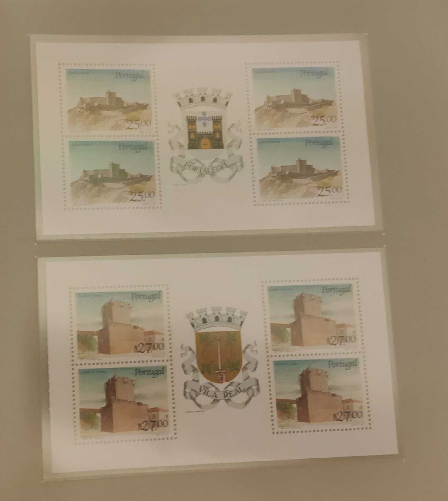 LIVRO CTT "CASTELOS DE PORTUGAL" com todos os selo