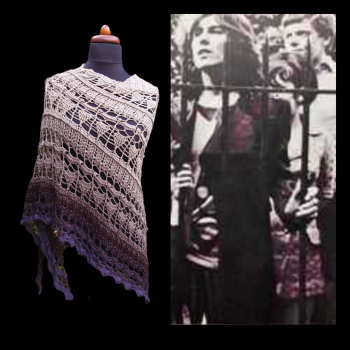 Chusta wykonana na szydełku