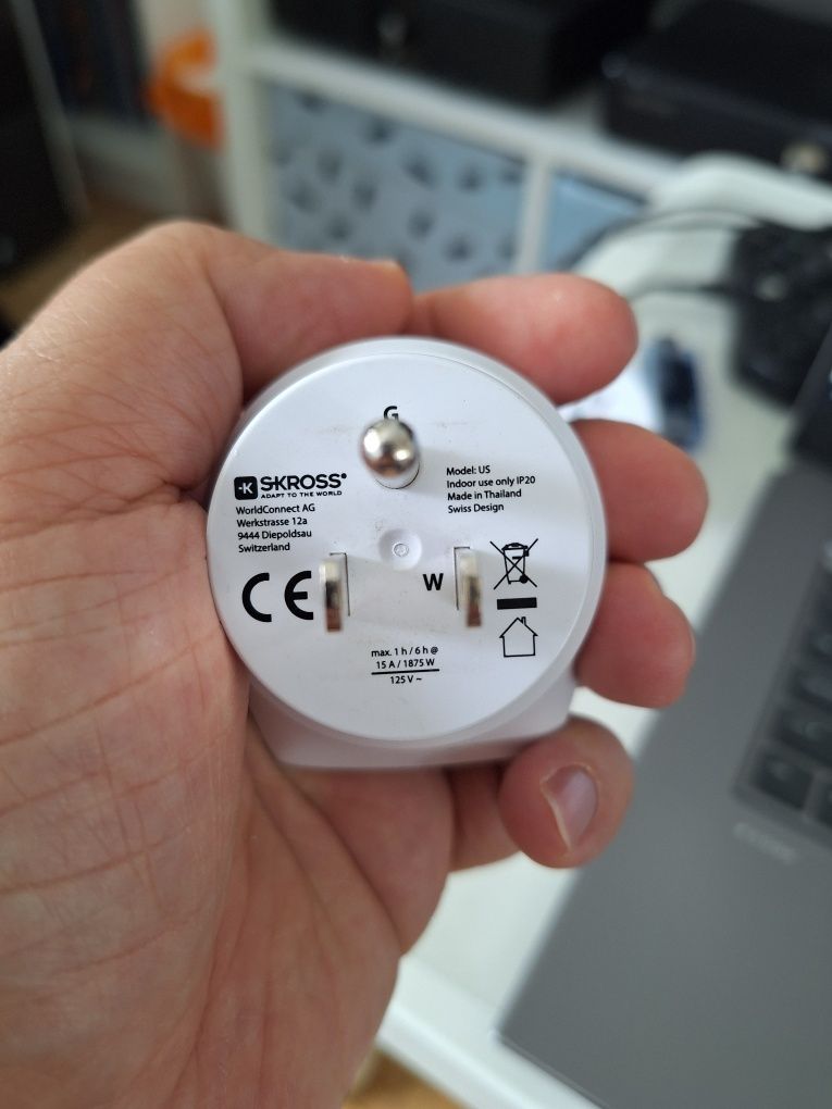 Adapter przejściówka Polska EU -> Stany Zjednoczone USA