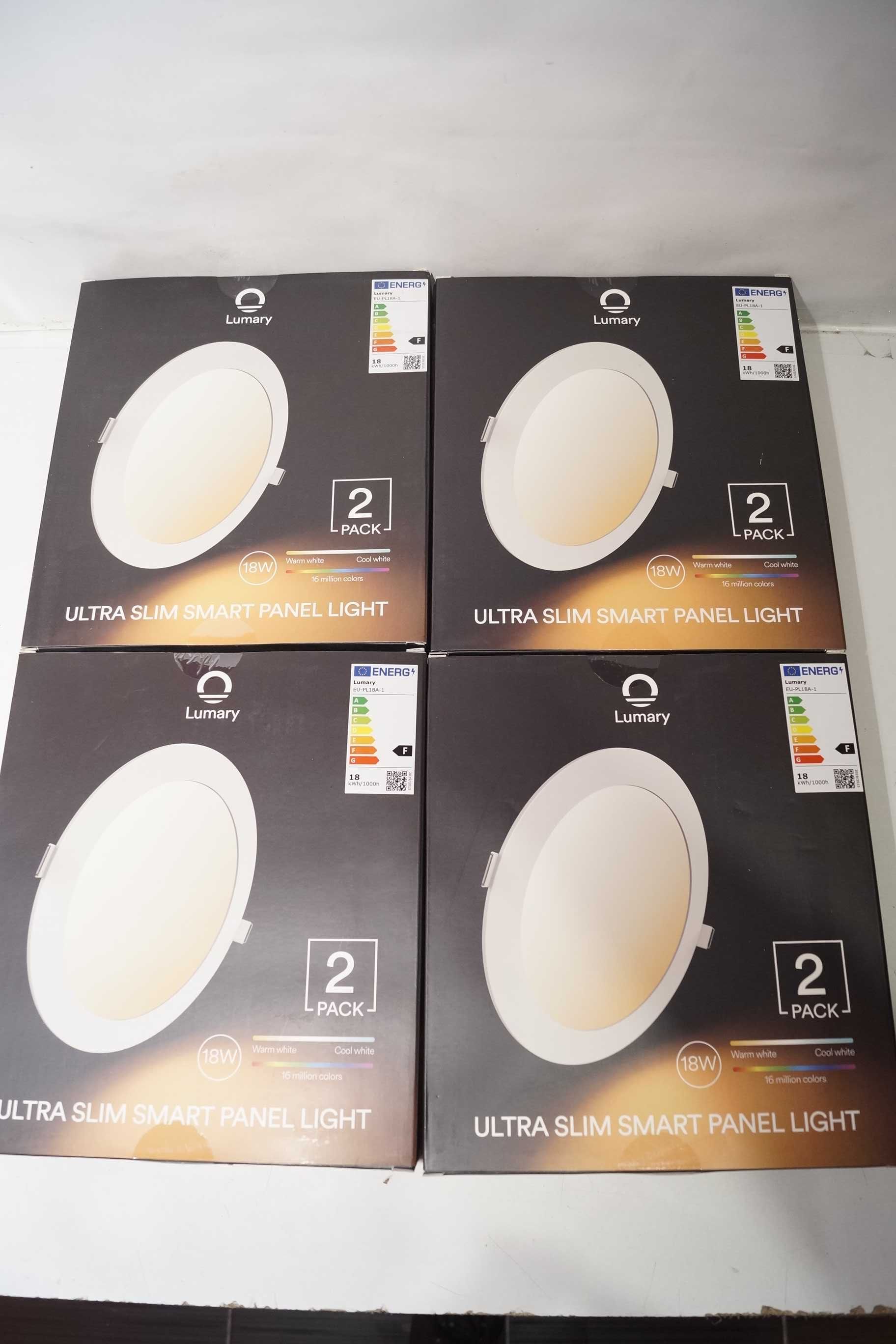 Lumary 8szt Okrągły panel sufitowy wpuszczany 18W smart wifi 16mln kol