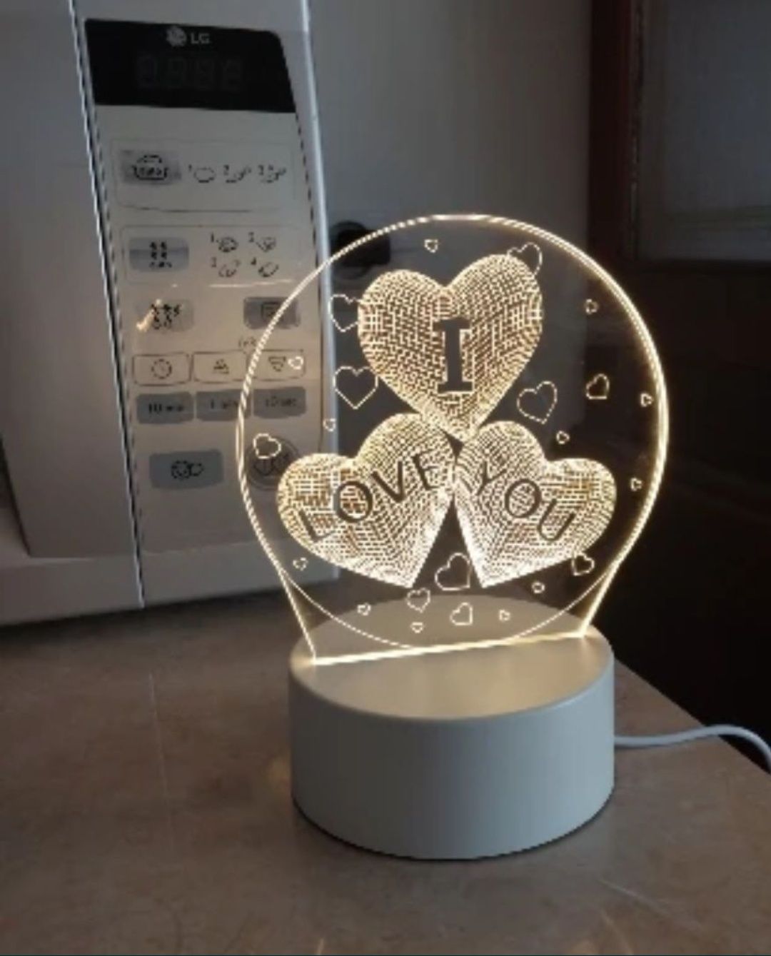 Lampka 3D led serduszka