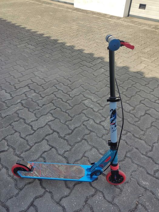 Trotinete com suspensão e travão no guiador para criança - Oxelo MID5