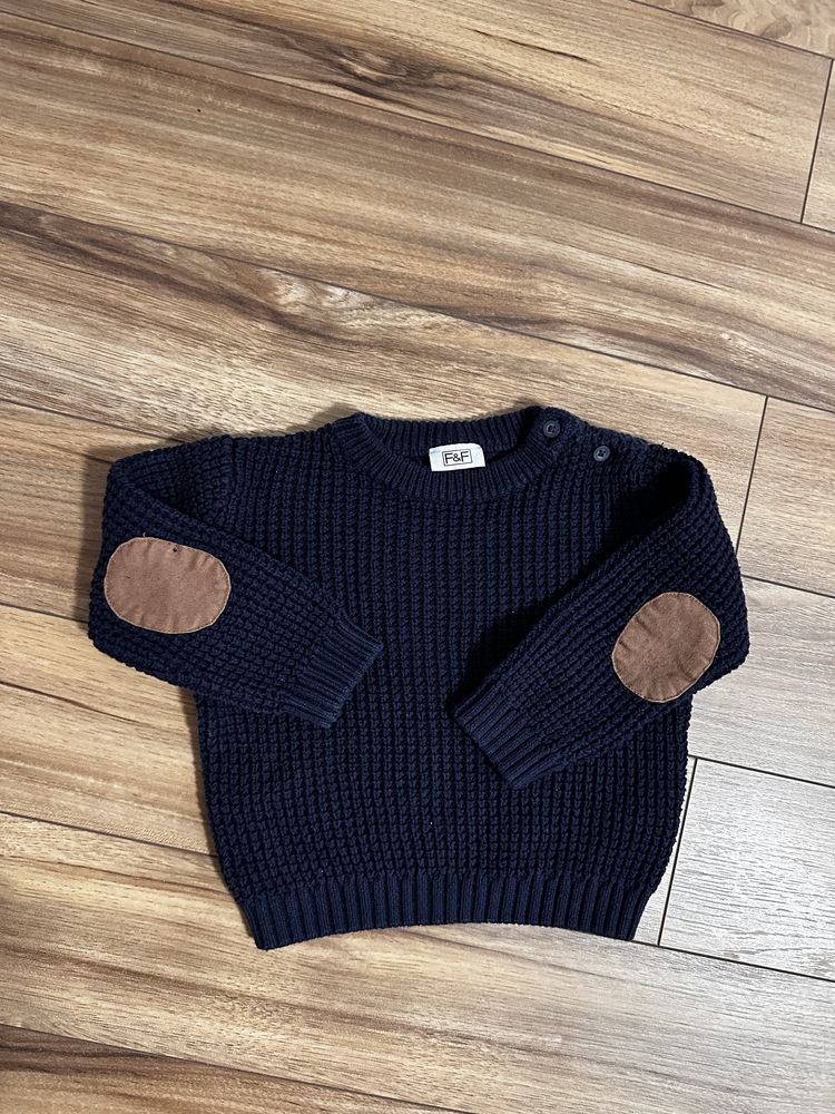 Granatowe sweter f&f 74