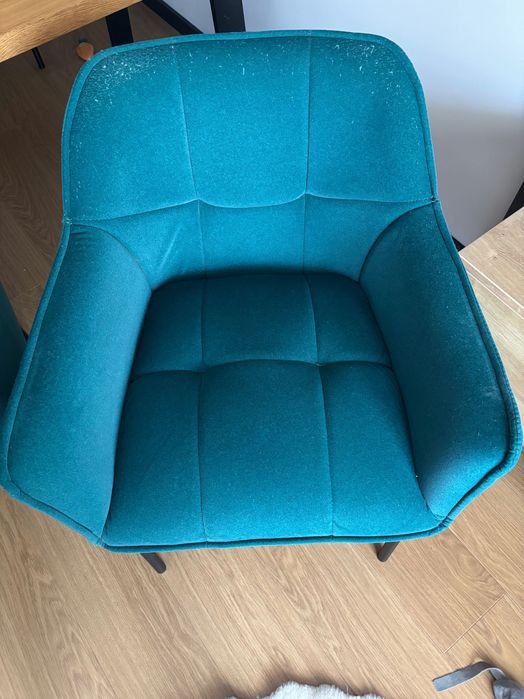 6 krzeseł Piemont z Agata Meble – wygodne, tapicerowane (turkusowe)