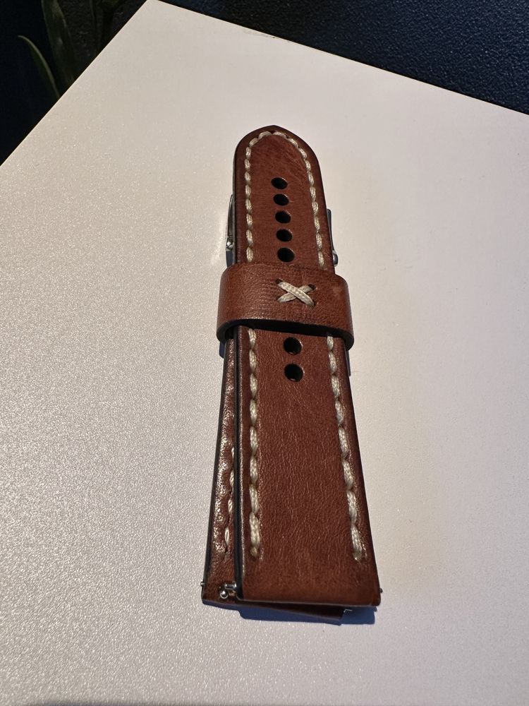 Fossil pasek do zegarka 24 mm jasny brąz