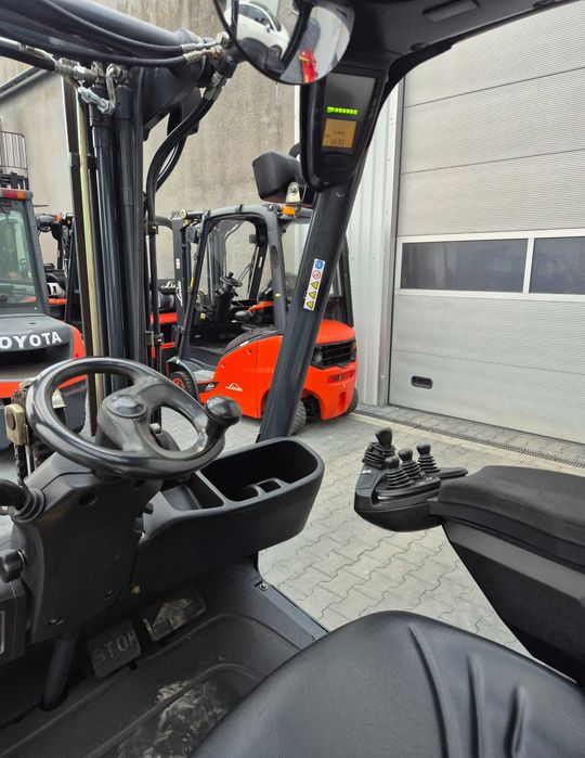 Wózek widłowy LINDE H16T, triplex, przesuw, GAZ, terenowy