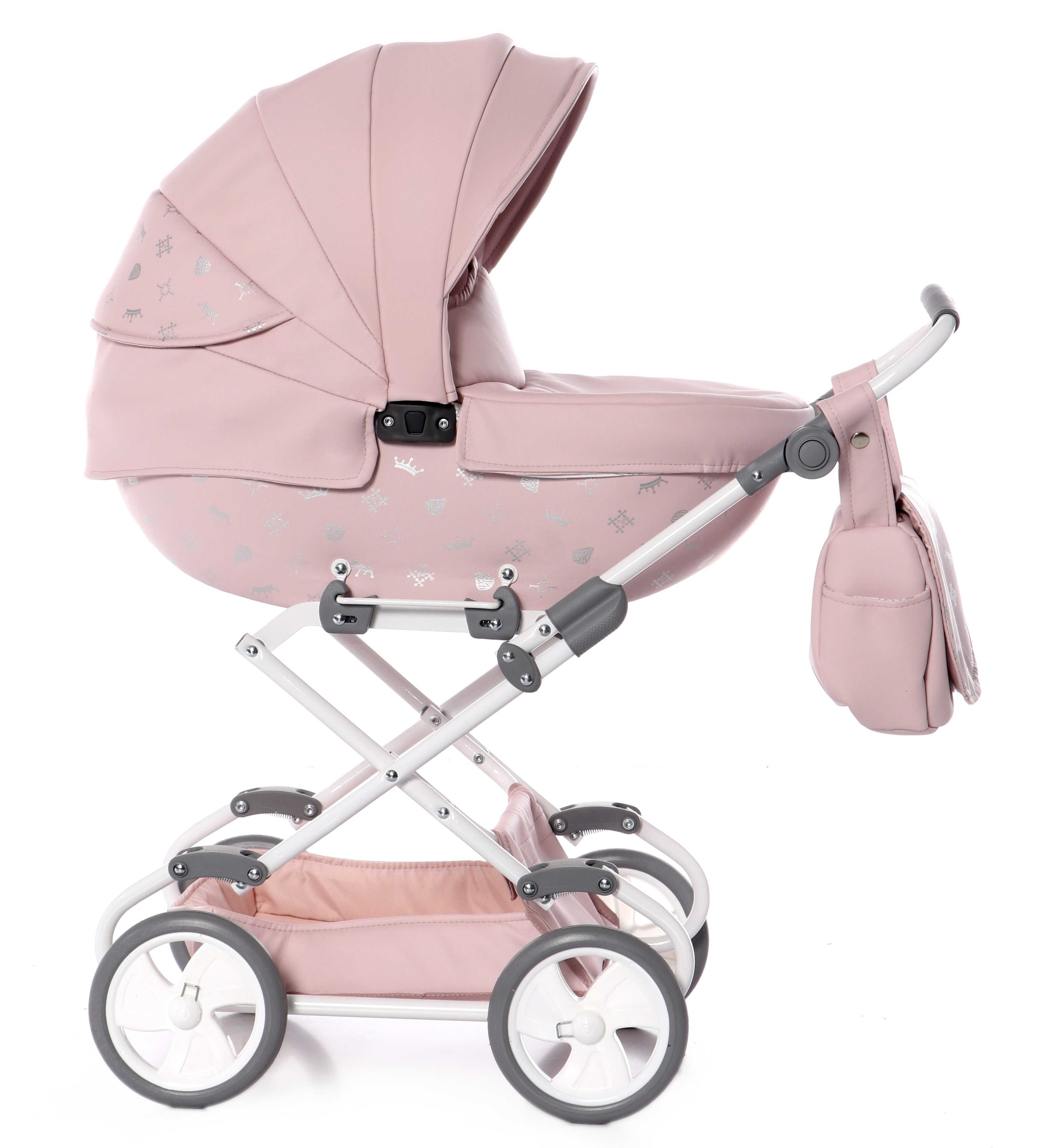 NOWY wózek dla lalki TAKO IMPERIAL Laret Mini różowy eko-skórka
