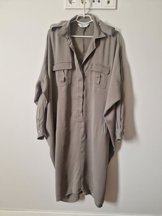 Max Mara. Сукня, стиль сафарі, шовк, розмір М