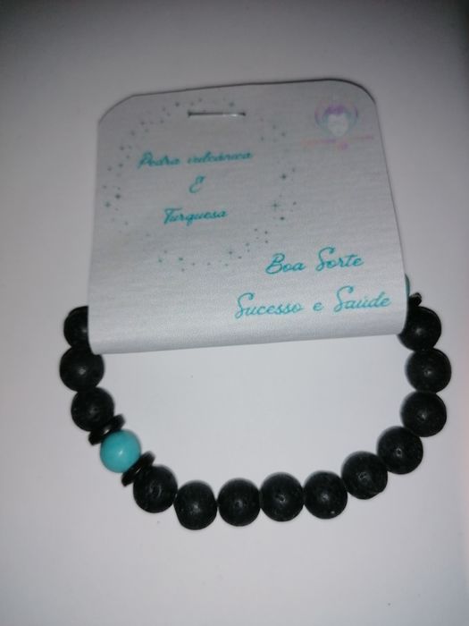 Pulseira Vulcânica Turquesa