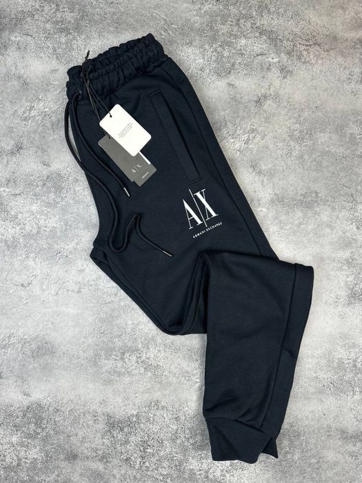 Штани Armani Exchange синій чоловічі штани армані сині чоловічі