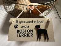 Boston Terrier plakietka ozdobna z Portugalii
