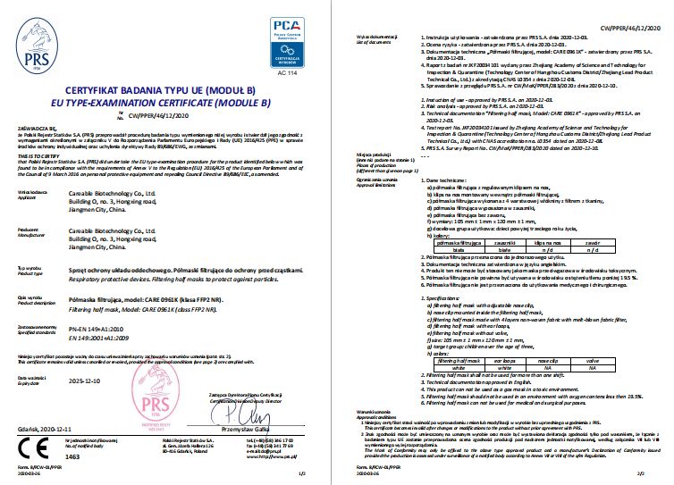 Maska Maseczka ochronna dla dzieci FFP2CE1463