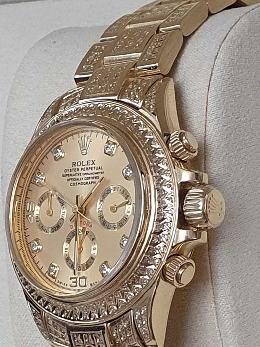 Zegarek 14K, Z Diamentami-500szt, Waga-110 gr. ZŁOTA 585. -EKSLUZYWNĄ