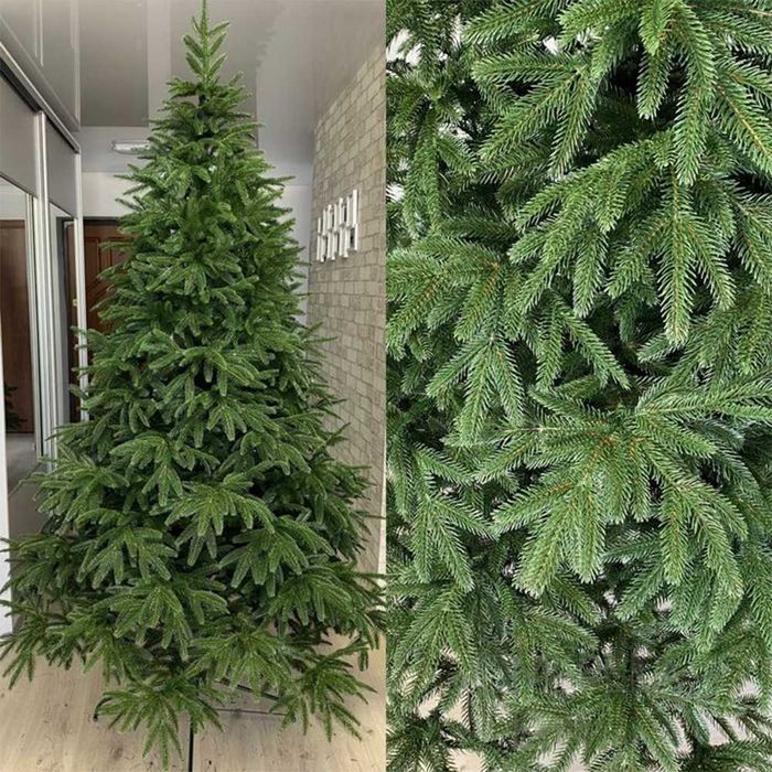 Ялинка лита Альпійська зелена та Альпійська засніжена з підставкою