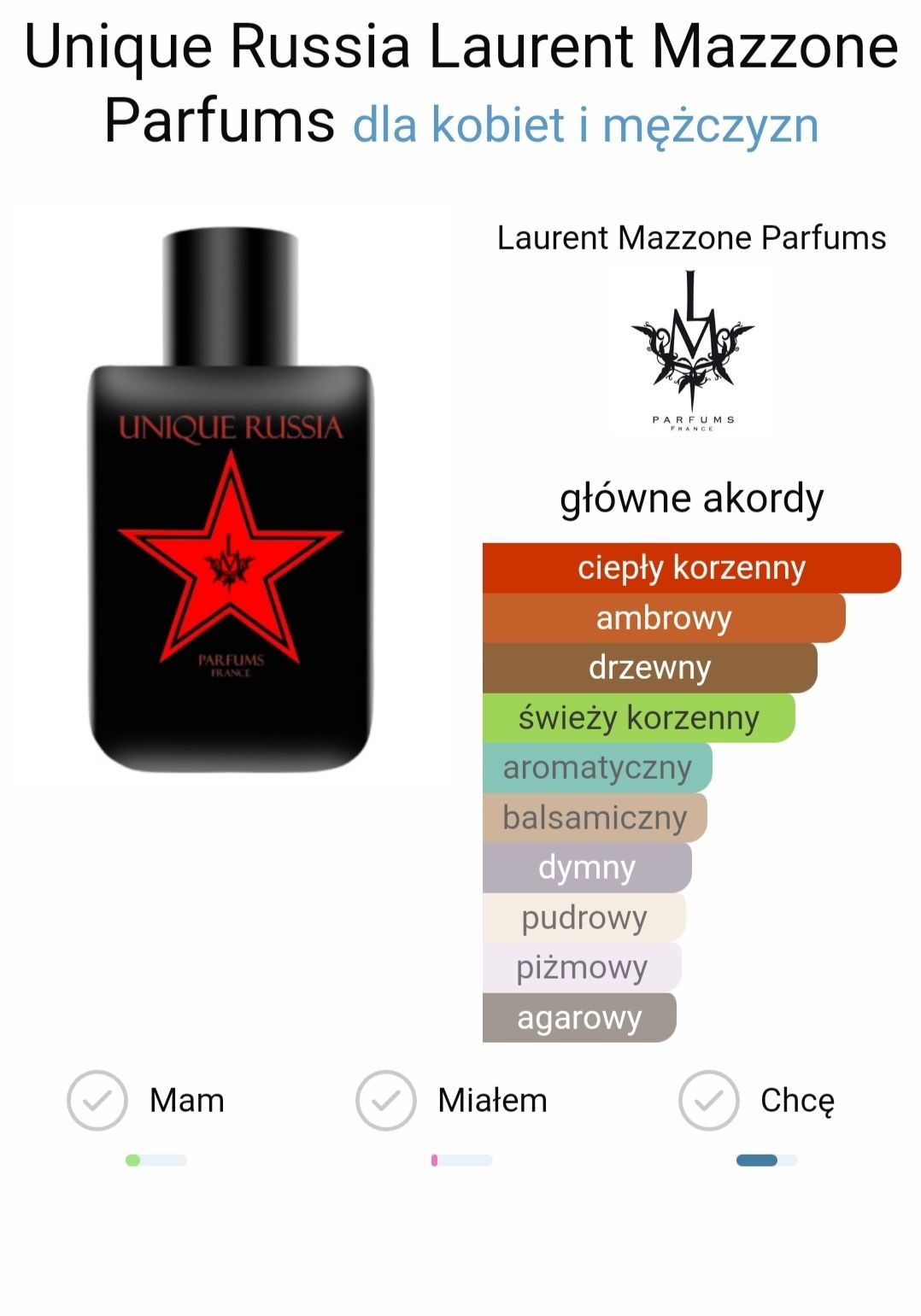 Perfumy Unique Russia LM  edycja limitowana