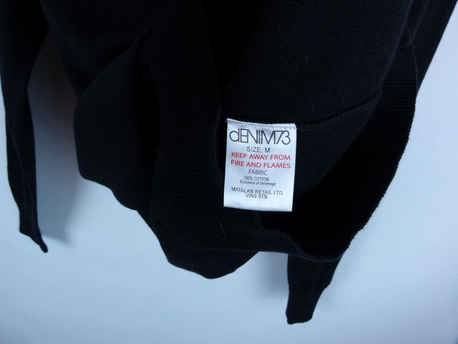 Denim 73 cienki sweter z kapturem bawełna / M