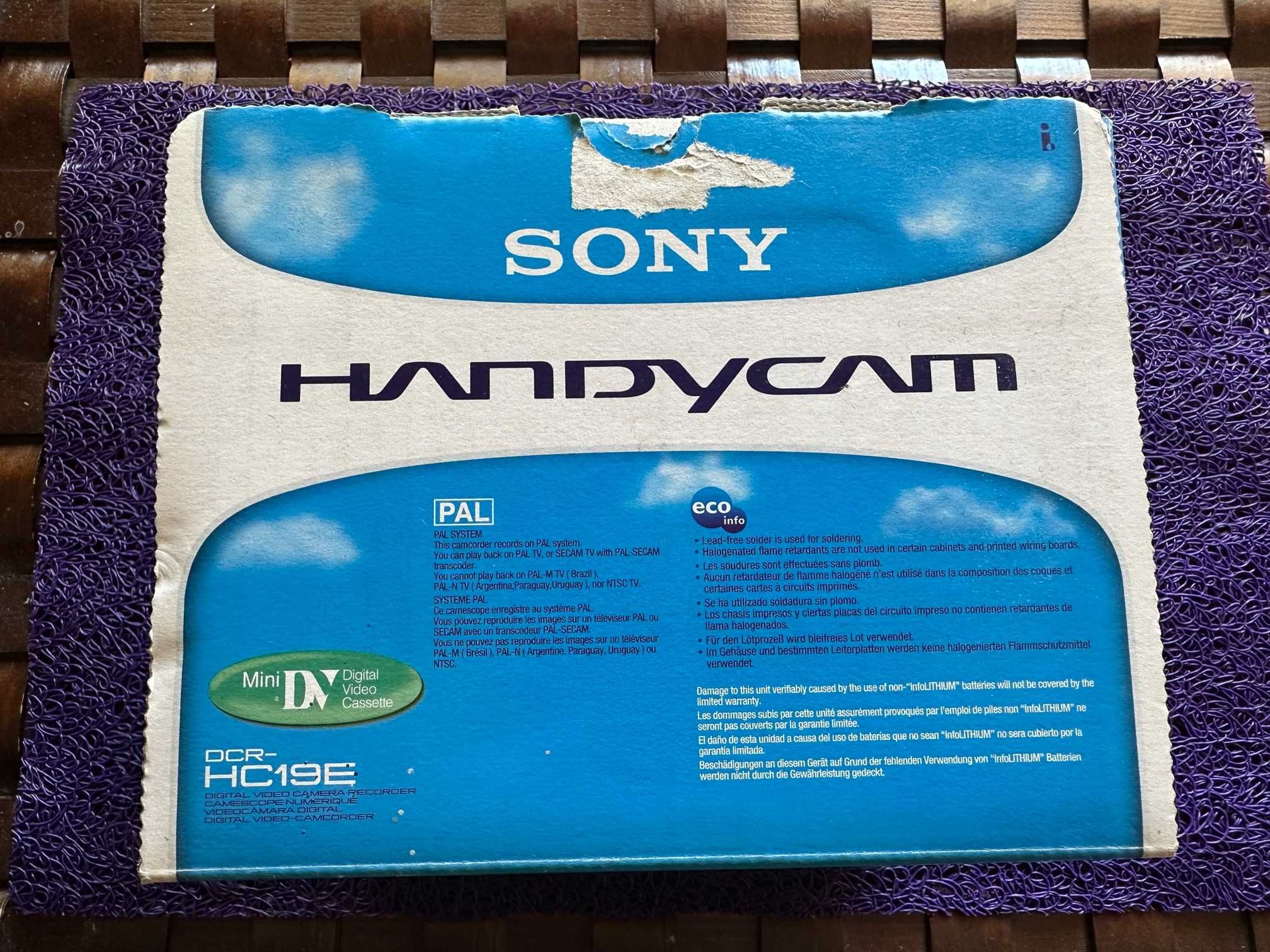 Caixa SONY Handycam DCR-HC19E Camcorder Mini DV Completa