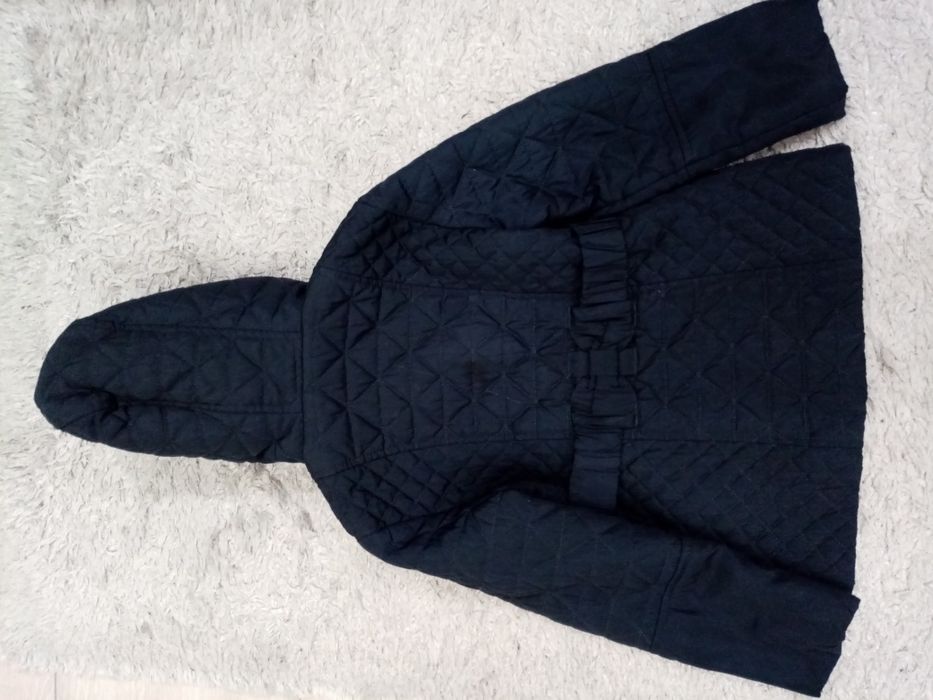 Kurtka 110-116, bezrękawnik-futerko, czapka