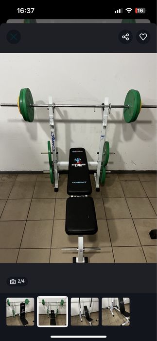 Штанга гриф гантели гиря блины стойка лавка