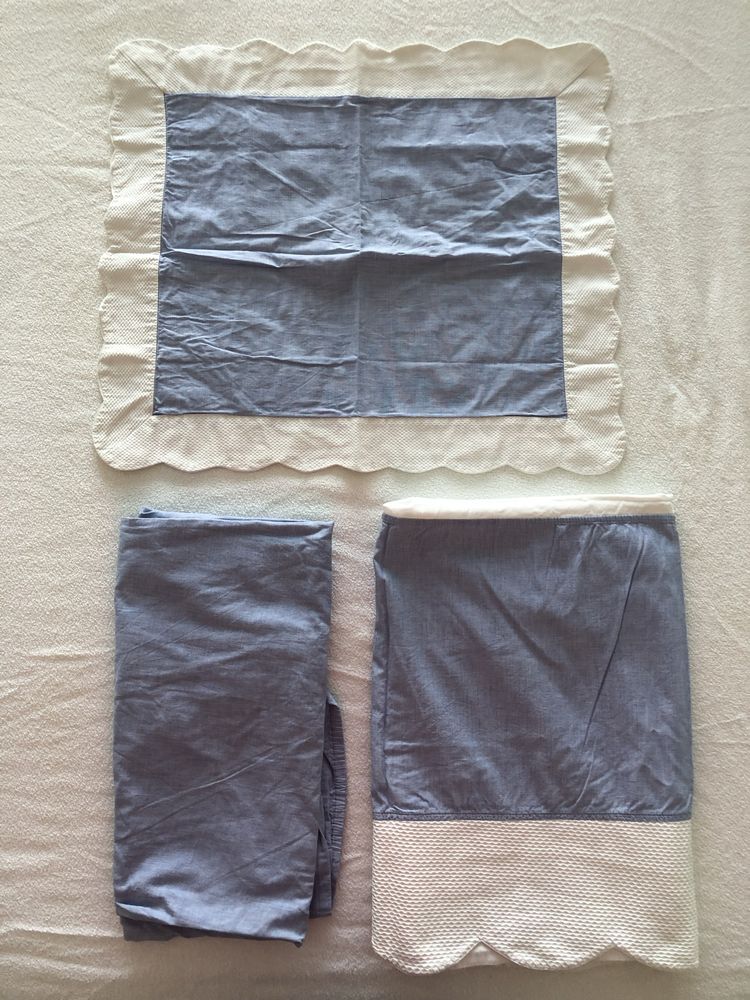Lençois e protetor para cama de grades/berço