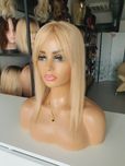 Tupet topper z włosów naturalnych słomkowy blond Magda