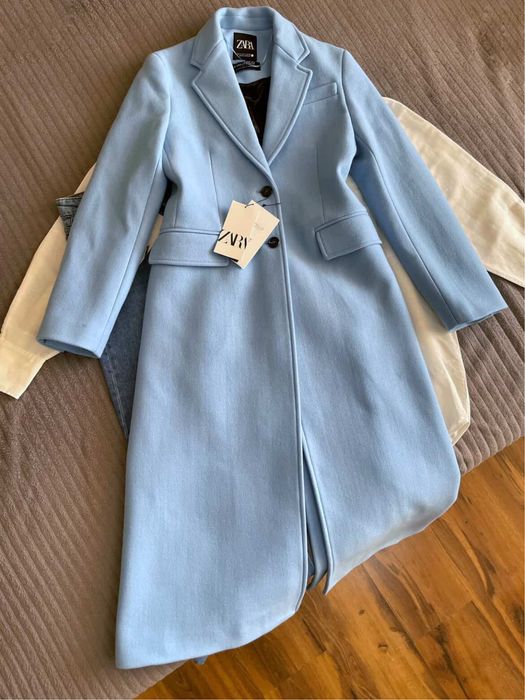 Нове шерстяне жіноче пальто Zara Manteco, люкс якість
