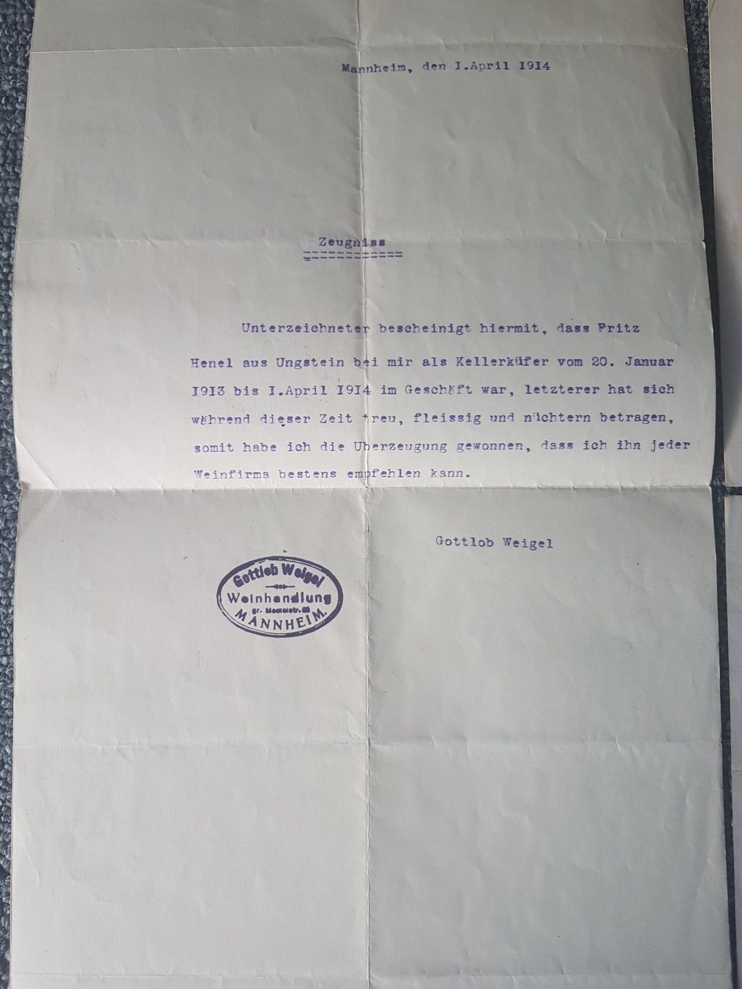 Stare dokumenty niemieckie, przepustki wojskowe