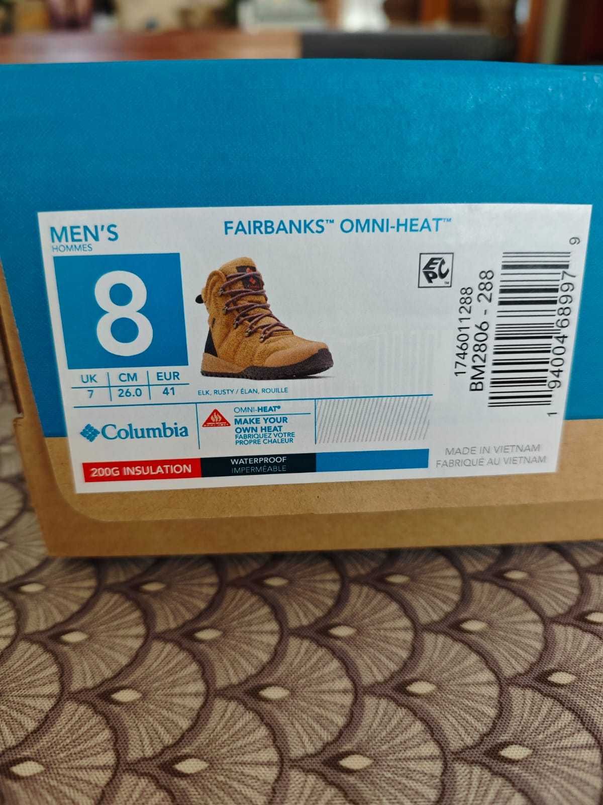 Botas Columbia Fairbanks Omni-Heat Homem T41 – NOVAS