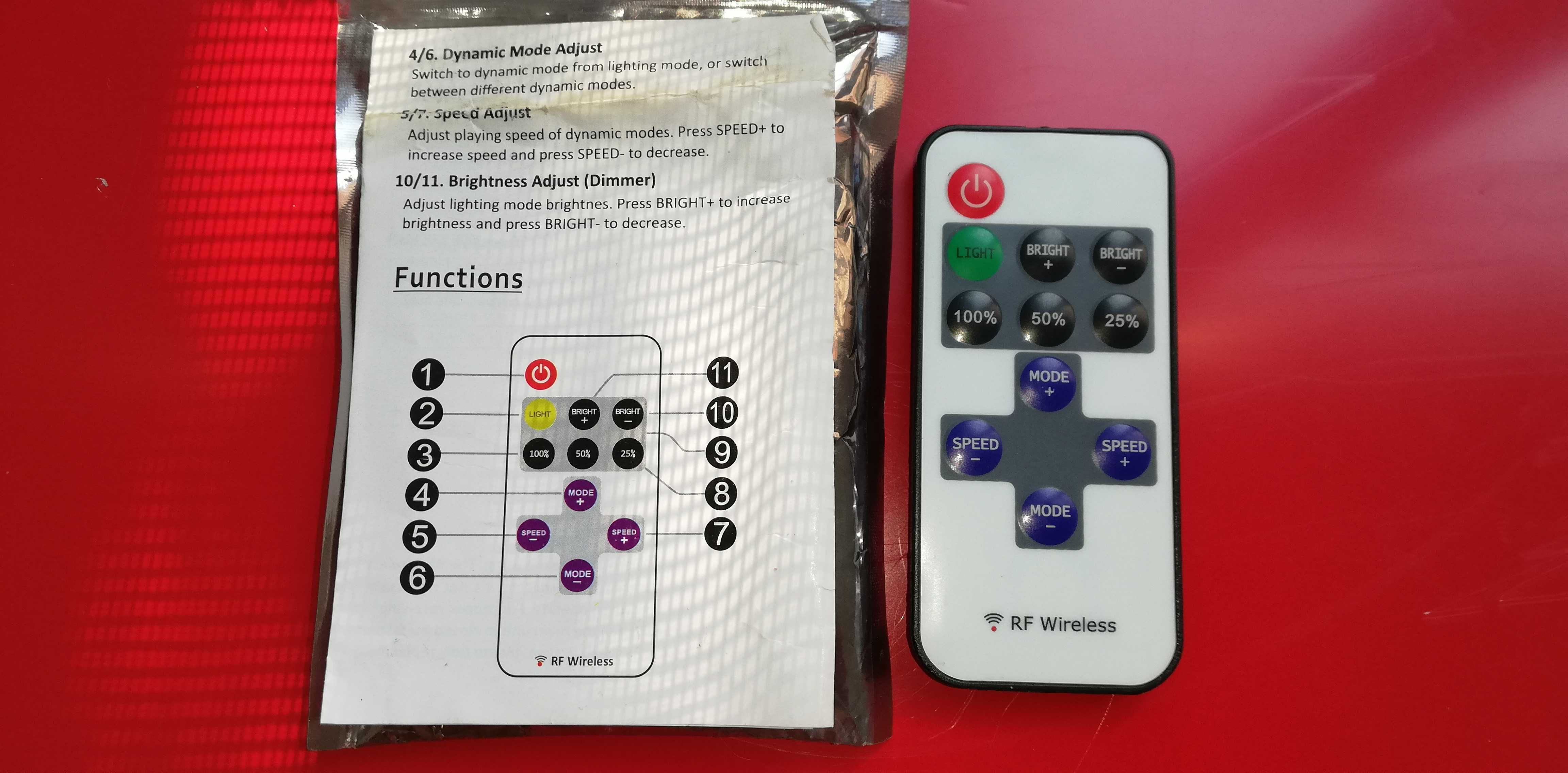 Пульт RF Wireless 11 кнопок для одноцветной LED ленты